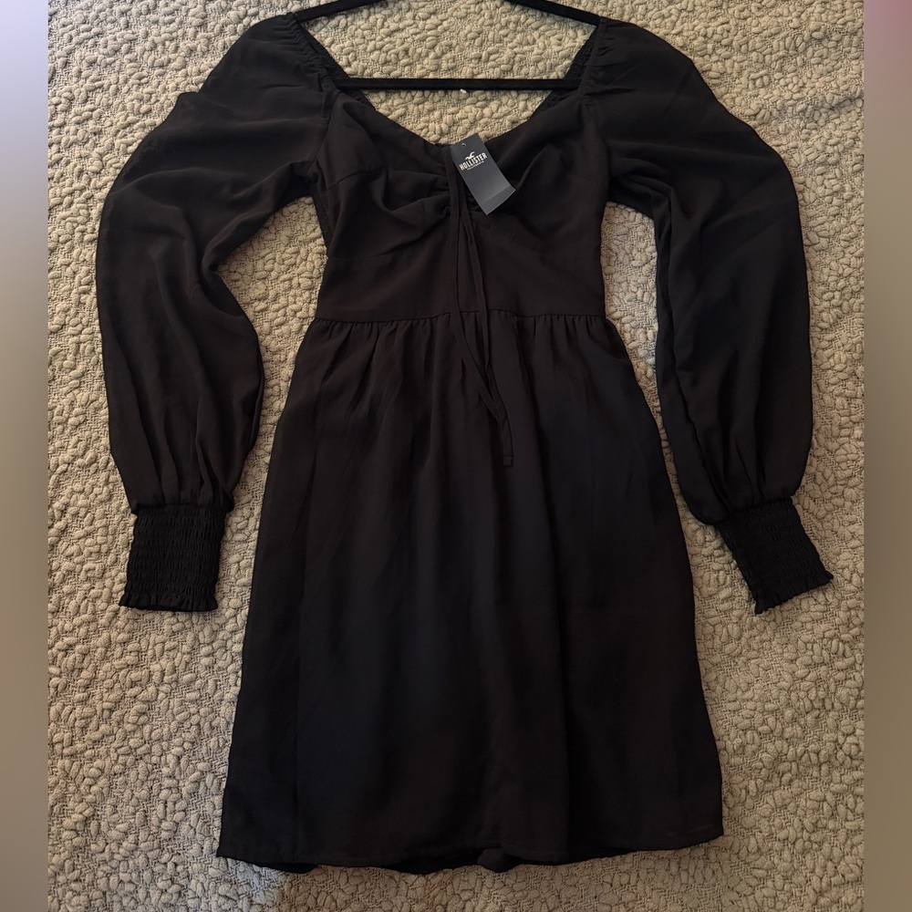 Brand New Hollister Black Long-Sleeve Dress